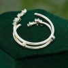 Emerald Open Enhancer Band – Stackable Wedding Ring (4)
