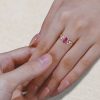 Garden Inspired Organic Pink Sapphire Ring — Unik Form (3)