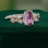 Garden Inspired Organic Pink Sapphire Ring — Unik Form (5)