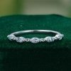 Half-Eternity Marquise-Cut Aquamarine Wedding Band – Stacking Ring (2)