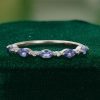 Half-Eternity Marquise-Cut Tanzanite Wedding Band – Stacking Ring (2)
