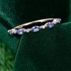 Half-Eternity Marquise-Cut Tanzanite Wedding Band – Stacking Ring (6)
