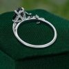 LeafLace Teal Sapphire Pear Cut Ring with Alexandrite Gemstone Flourish (5)