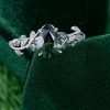 LeafLace Teal Sapphire Pear Cut Ring with Alexandrite Gemstone Flourish (6)