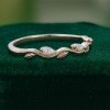 Leafwave Nature-Inspired Marquise Moissanite Half-Eternity Wedding Band (3)