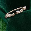 Leafwave Nature-Inspired Marquise Moissanite Half-Eternity Wedding Band (6)