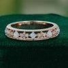 Natural Opal Half-Eternity Fretwork Ring – Promise Band (1)