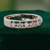 Natural Opal Half-Eternity Fretwork Ring – Promise Band (2)