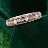 Natural Opal Half-Eternity Fretwork Ring – Promise Band (4)