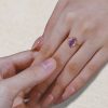 Organic Tree Bark Ring with Purple Sapphire — Unik Form Design (1)