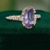 Organic Tree Bark Ring with Purple Sapphire — Unik Form Design (3)