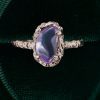 Organic Tree Bark Ring with Purple Sapphire — Unik Form Design (4)