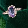 Organic Tree Bark Ring with Purple Sapphire — Unik Form Design (5)