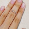 Pear-Shaped Moonstone Wedding Band in Rose Gold – Promise Gift (1)