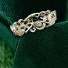 Popular Leaf Design Nature-Inspired Gender-Neutral Wedding Band (4)