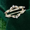 Snowdrift Moissanite Wrapped Wedding Band Ring Enhancer (1)