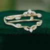 Snowdrift Moissanite Wrapped Wedding Band Ring Enhancer (4)
