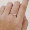 Snowdrift Snowfall-Inspired Curved Moissanite Band (1)