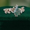 TwigGlow Moss Agate Engagement Ring in Kite Cut — Nature-Inspired Elegance (3)