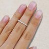 Yellow Gold Wedding Band with Oval-Cut Moissanite (1)