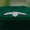 Elegant 3-Piece Cushion-Cut Moissanite Engagement & Wedding Ring Set (2)