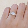 Oval-Cut Moissanite Bridal Ring Set in Yellow Gold (1)