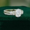 Oval-Cut Moissanite Bridal Ring Set in Yellow Gold (4)