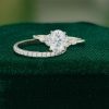 Oval-Cut Moissanite Bridal Ring Set in Yellow Gold (5)