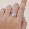 Pear-Cut Moissanite 3PCS Engagement & Wedding Ring Set (1)