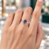 2PCS Pear-Cut Alexandrite Bridal Engagement Ring Set (3)