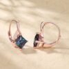 Alexandrite Infinity Leverback Earrings with Elegant Princess Cuts (3)