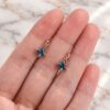Alexandrite Infinity Leverback Earrings with Elegant Princess Cuts (4)