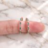 Alternating Emerald and Diamond Huggie Earrings with Marquise and Round Cuts (3)