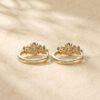 Blossom Inspired Moissanite Cluster Hoop Earrings (1)