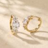 Blossom Inspired Moissanite Cluster Hoop Earrings (3)