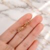 Classic Beaded Milgrain Moissanite Hoop Earrings (2)
