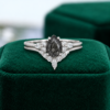 Classic Cluster Bridal Ring Set with Pear-Cut Black Rutilated Quartz (5)