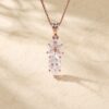 Cluster Pendant Necklace with 1CT Marquise Cut Moissanite for Women2