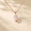 Cluster Pendant Necklace with 1CT Marquise Cut Moissanite for Women5