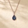 Diamond Accented Pendant Necklace with Pear Cut Alexandrite1
