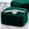 Elegant 3-Piece Cushion-Cut Moissanite Engagement & Wedding Ring Set (3)