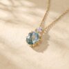 Elegant Oval Cut Moss Agate Filigree Necklace1