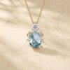 Elegant Oval Cut Moss Agate Filigree Necklace4