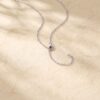 Elegant Sapphire and Diamond Antler Necklace For Her (1)