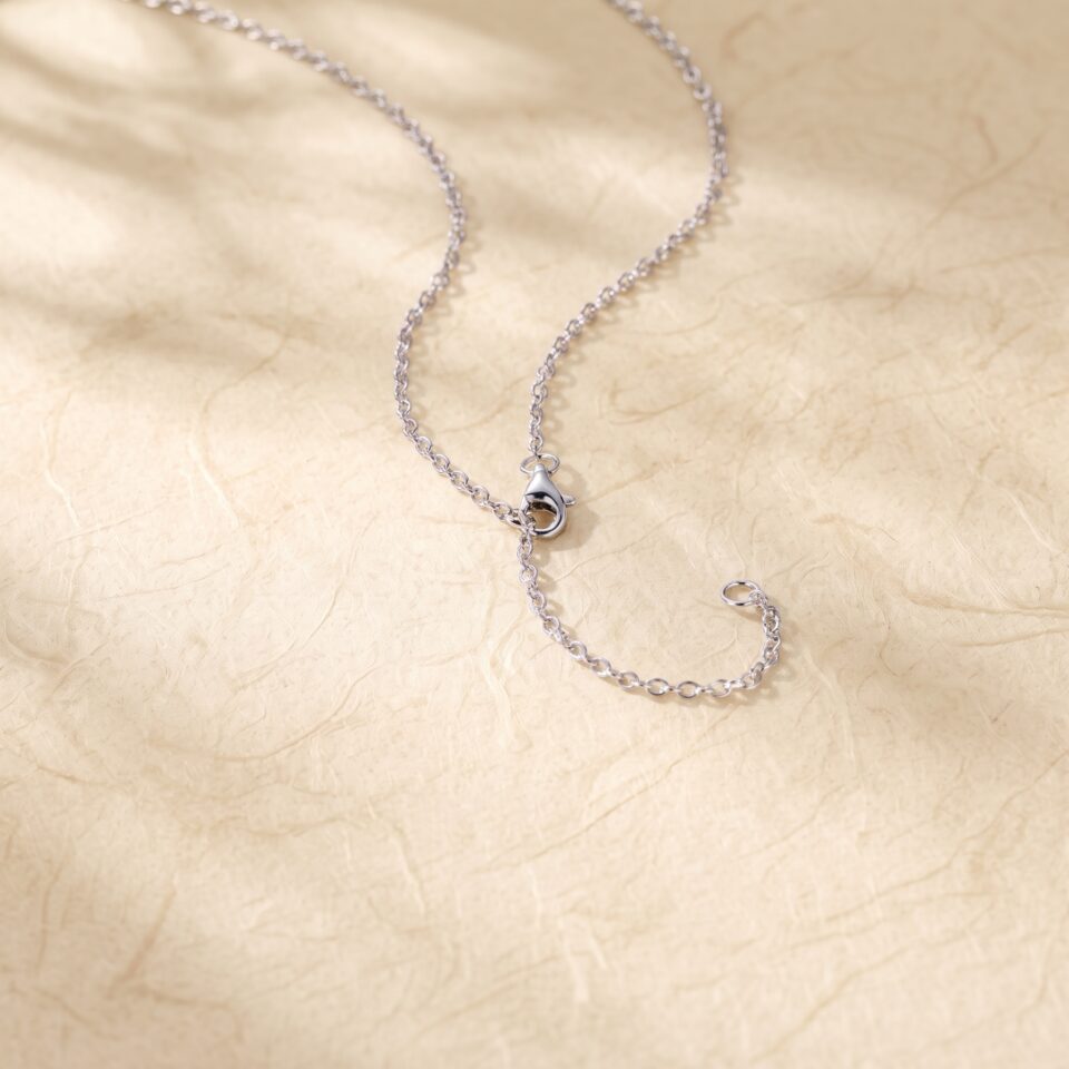 Elegant Sapphire and Diamond Antler Necklace For Her (1)