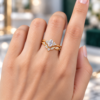 Elegant ½ Carat Oval-Cut Moissanite Dainty Engagement Ring Set (1)