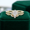 Elegant ½ Carat Oval-Cut Moissanite Dainty Engagement Ring Set (6)
