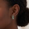 Emerald Cluster Leverback Earrings with Elegant Leaf Design (5)