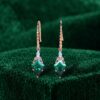 Emerald Kite Cut Dangle Earrings with Twisted Design (3)