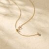Emerald and Diamond Accented Angel Wing Pendant Necklace7